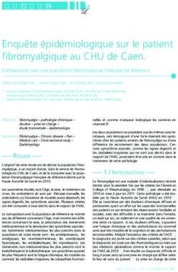 Enquête épidémiologique sur le patient fibromyalgique au CHU de Caen - ISOsteo