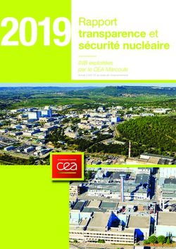 2019 Rapport transparence et sécurité nucléaire - INB exploitées par le CEA Marcoule