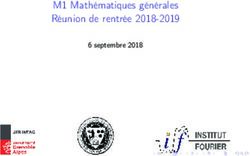 M1 Math&eacute;matiques g&eacute;n&eacute;rales R&eacute;union de rentr&eacute;e 2018-2019 - 6 septembre 2018