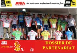 DOSSIER DE PARTENARIAT - La seule course professionnelle made in Jura - Tour du Jura