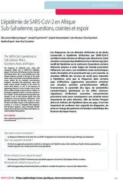 L'ÉPIDÉMIE DE SARS-COV-2 EN AFRIQUE SUB-SAHARIENNE, QUESTIONS, CRAINTES ET ESPOIR
