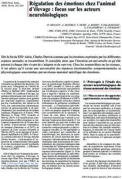 R&eacute;gulation des &eacute;motions chez l'animal d'&eacute;levage : focus sur les acteurs neurobiologiques - Inra
