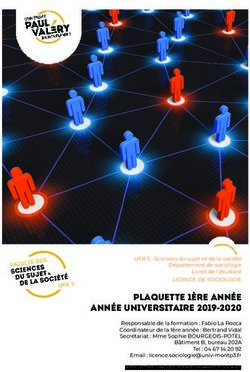 Plaquette 1ère année Année universitaire 2019-2020 - UFR 5