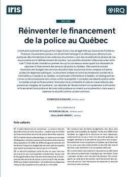 R&eacute;inventer le financement de la police au Qu&eacute;bec