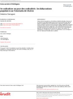 Se radicaliser au pays des radicalit&eacute;s : les bifurcations populaires au Venezuela de Ch&aacute;vez - &Eacute;rudit
