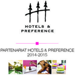 PARTENARIAT HOTELS & PREFERENCE 2014-2015
