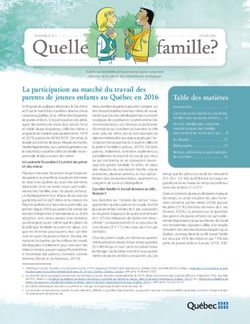 La participation au marché du travail des parents de jeunes enfants au Québec en 2016 - Hiver 2021