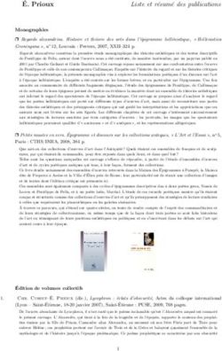 Liste et r&eacute;sum&eacute; des publications - Arscan