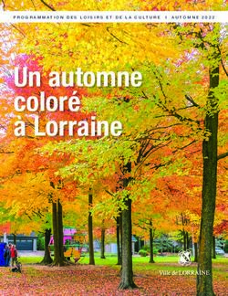 Un automne color&eacute; &agrave; Lorraine - PROGRAMMATION DES LOISIRS ET DE LA CULTURE I AUTOMNE 2022