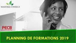 PLANNING DE FORMATIONS 2019 - Maestria Conseils