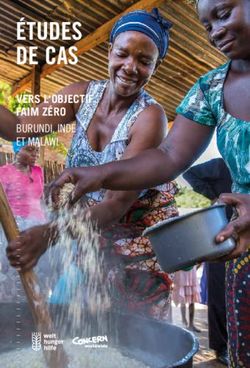 ÉTUDES DE CAS VERS L'OBJECTIF FAIM ZÉRO - BURUNDI, INDE ET MALAWI - Global Hunger Index