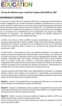 Termes de r&eacute;f&eacute;rence pour l'audit de la phase 2016-2020 du CSEF - HISTORIQUE ET CONTEXTE