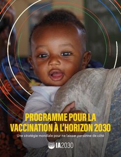 PROGRAMME POUR LA VACCINATION &Agrave; L'HORIZON 2030 - Une strat&eacute;gie mondiale pour ne laisser personne de c&ocirc;t&eacute;