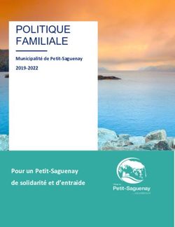 POLITIQUE FAMILIALE - Pour un Petit-Saguenay de solidarité et d'entraide - Municipalité de Petit-Saguenay 2019-2022 - Municipalité de ...