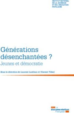 Générations désenchantées ? - Jeunes et démocratie - INSTITUT NATIONAL DE LA JEUNESSE ET DE L'ÉDUCATION POPULAIRE - Vie ...