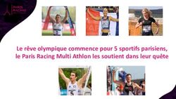 Le r&ecirc;ve olympique commence pour 5 sportifs parisiens, le Paris Racing Multi Athlon les soutient dans leur qu&ecirc;te - Racing