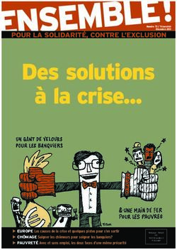 Des solutions &agrave; la crise - POUR LA SOLIDARIT&Eacute;, CONTRE L'EXCLUSION - Collectif Solidarit&eacute; ...