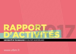 RAPPORT D'ACTIVITÉS www.utbm.fr
