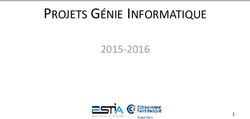 PROJETS G&Eacute;NIE INFORMATIQUE 2015-2016