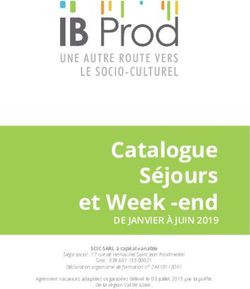 Catalogue Séjours et Week -end - De Janvier à Juin 2019 - Ib Prod