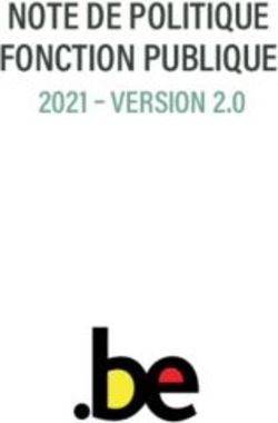 NOTE DE POLITIQUE FONCTION PUBLIQUE 2021 - VERSION 2.0