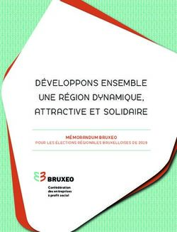 DÉVELOPPONS ENSEMBLE UNE RÉGION DYNAMIQUE, ATTRACTIVE ET SOLIDAIRE - MÉMORANDUM BRUXEO