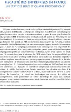 FISCALITÉ DES ENTREPRISES EN FRANCE - UN ÉTAT DES LIEUX ET QUATRE PROPOSITIONS1 - OFCE