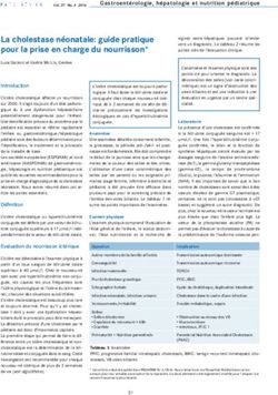 La Cholestase Néonatale: Guide Pratique Pour La Prise En Charge Du ...