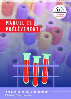 MANUEL DE - LABORATOIRE DE BIOLOGIE M&Eacute;DICALE EFS Hauts-de-France - Normandie - Centre Hospitalier de Flers
