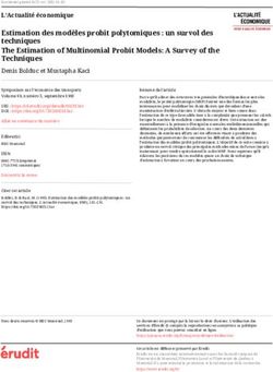 Estimation des modèles probit polytomiques : un survol des techniques The Estimation of Multinomial Probit Models: A Survey of the Techniques ...