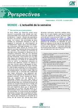 MONDE - L'actualit&eacute; de la semaine - Etudes Economiques du ...