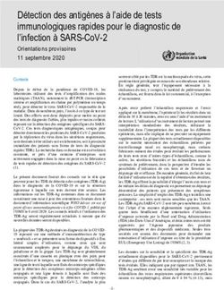 DÉTECTION DES ANTIGÈNES À L'AIDE DE TESTS IMMUNOLOGIQUES RAPIDES POUR LE DIAGNOSTIC DE L'INFECTION À SARS-COV-2