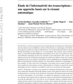 Étude de l'informativité des transcriptions : une approche basée sur le résumé automatique