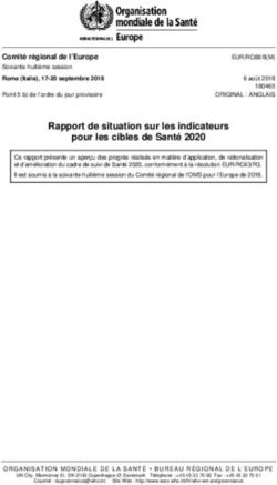 Rapport de situation sur les indicateurs pour les cibles de Santé 2020 - WHO ...