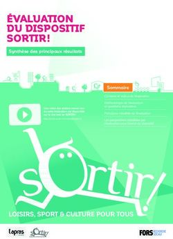 ÉVALUATION DU DISPOSITIF SORTIR ! - Synthèse des principaux résultats - L'APRAS