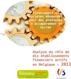 Analyse du rôle de dix établissements financiers actifs en Belgique 2013 - Financement de sociétés dénoncées pour des pratiques d'accaparement ...
