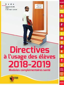Directives à l'usage des élèves - Modules complémentaires santé - HES-SO Genève