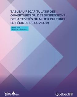 TABLEAU R&Eacute;CAPITULATIF DES OUVERTURES OU DES SUSPENSIONS DES ACTIVIT&Eacute;S DU MILIEU CULTUREL EN P&Eacute;RIODE DE COVID-19 - MISE &Agrave; JOUR DU 31 D&Eacute;CEMBRE 2021
