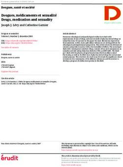 Drogues, m&eacute;dicaments et sexualit&eacute; Drugs, medication and sexuality - &Eacute;rudit