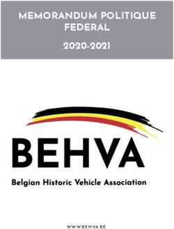MEMORANDUM POLITIQUE FEDERAL 2020-2021 - WWW.BEHVA.BE - BFOV