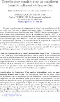 Nouvelles fonctionnalit&eacute;s pour un compilateur Lustre formellement v&eacute;rifi&eacute; avec Coq - DI ENS