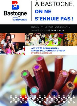 À BASTOGNE, ON NE S'ENNUIE PAS ! - DES ACTIVITÉS POUR VOS ENFANTS ANNÉE SCOLAIRE 2018 2019 - Commune de Bastogne