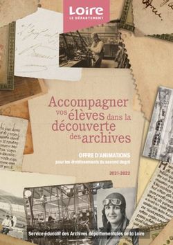 Accompagner élèves desarchives - OFFRE D'ANIMATIONS - Département ...