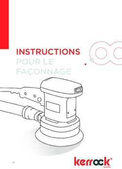 INSTRUCTIONS POUR LE FAÇONNAGE - Kerrock