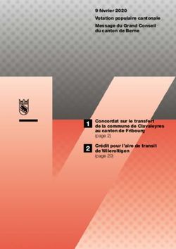 9 février 2020 Votation populaire cantonale Message du Grand Conseil du canton de Berne - Concordat sur le transfert de la commune de Clavaleyres ...