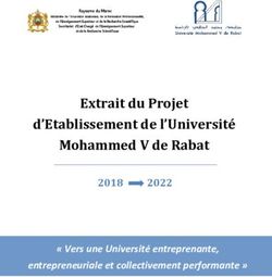 Extrait du Projet d'Etablissement de l'Université Mohammed V de Rabat 2018 2022