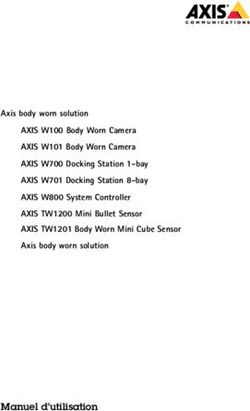 Manuel d'utilisation - Manuel d'utilisation