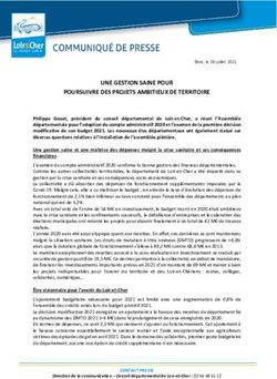 UNE GESTION SAINE POUR POURSUIVRE DES PROJETS AMBITIEUX DE TERRITOIRE - Le Loir et Cher
