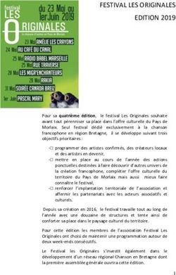 FESTIVAL LES ORIGINALES EDITION 2019