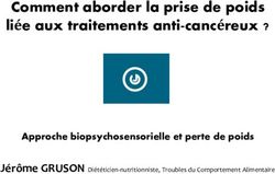Comment aborder la prise de poids liée aux traitements anti-cancéreux ? - Approche biopsychosensorielle et perte de poids - Oncomel